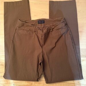Rekucci Women's Brown Straight Leg Pants